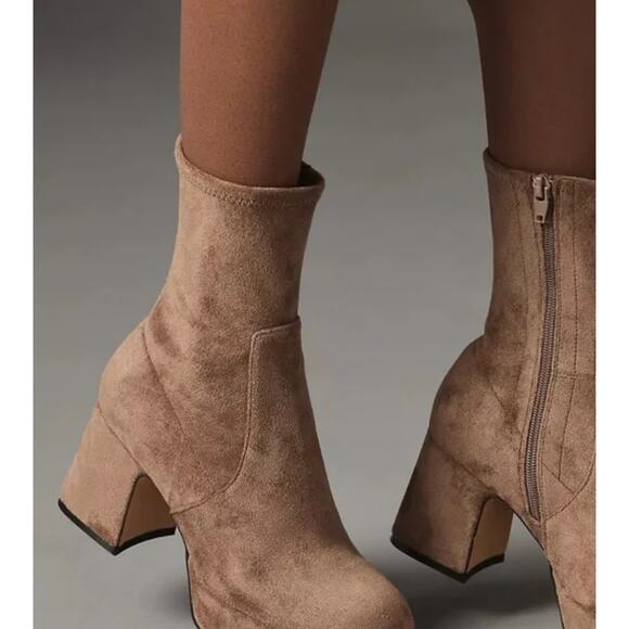 Anthropologie Silent D Otto Tan Suede Booties - New 41EU (11 US) - Picture 3 of 7